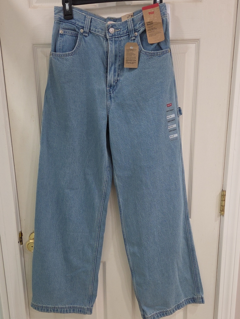 Levi's Light Blue Cinch Baggy High-Rise Jeans